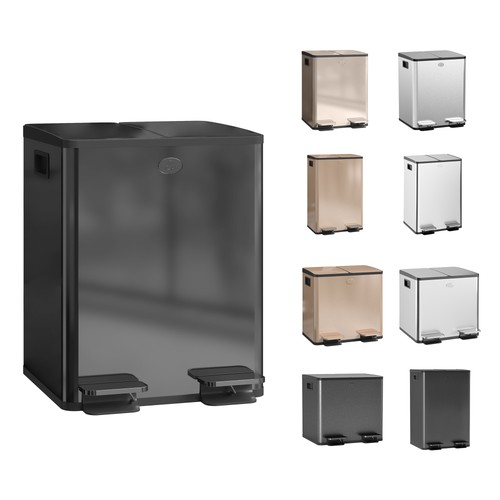 Homcom dual kitchen bin - homcom,